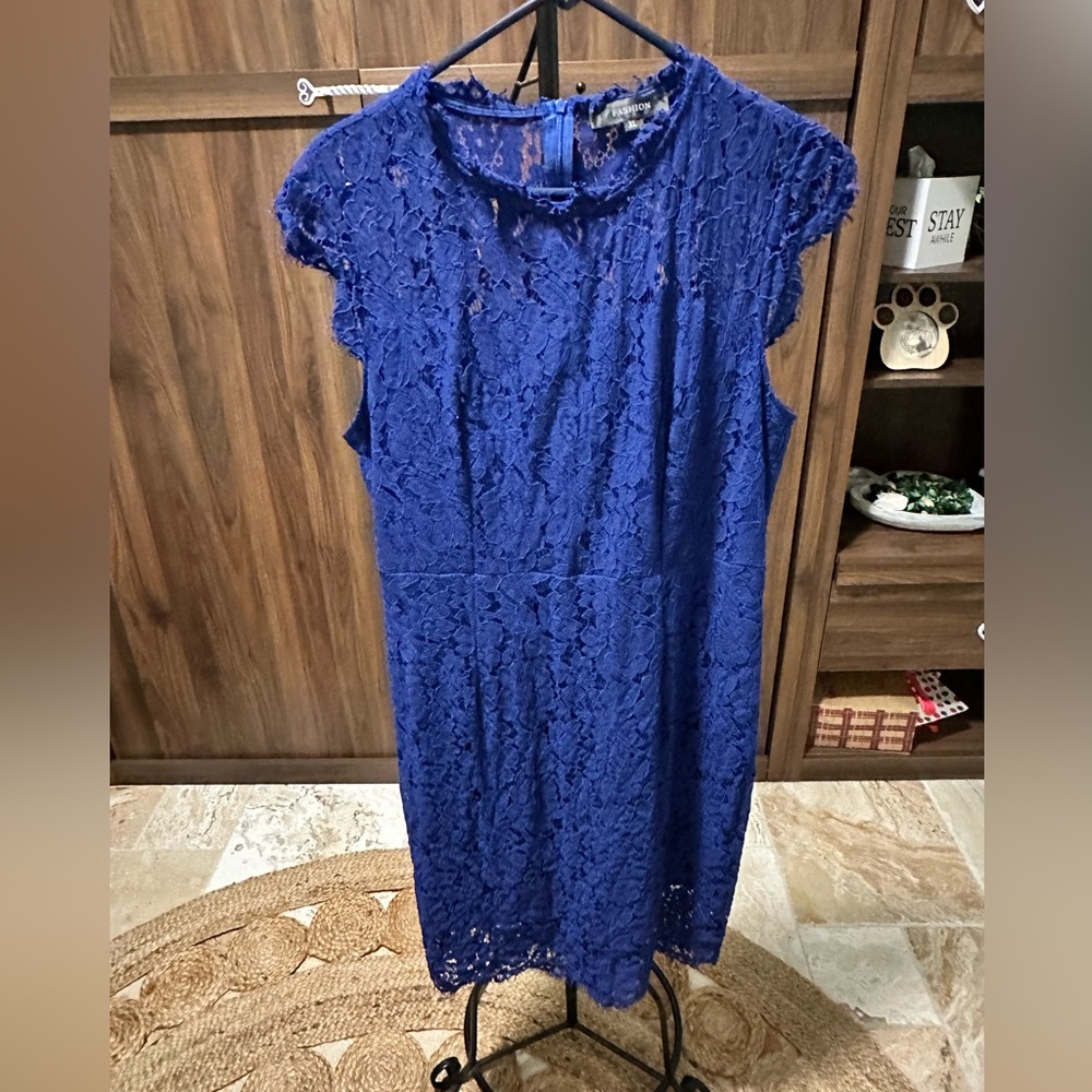 MEROKEETY Women's Sleeveless Lace Floral Elegant Cocktail Dress, Size XL